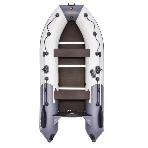 Надувная лодка Ривьера Компакт 3400 СК Комби, Расцветка: светло-серый-графит, фото 
