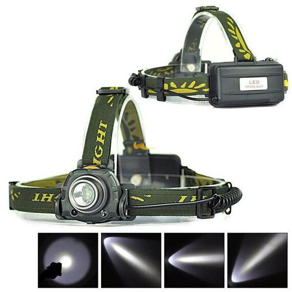 Фонарь налобный "FA-6616" с акб 18650 с датчиком движения