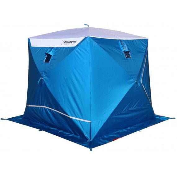 Зимняя палатка Пингвин Призма Премиум Strong (1-сл) 225*215 (бело-синяя), фото 