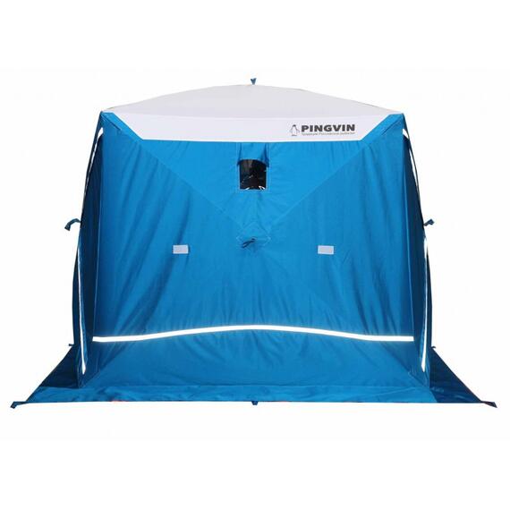 Зимняя палатка Пингвин Призма Премиум Strong (1-сл) 225*215 (бело-синяя), фото , изображение 3
