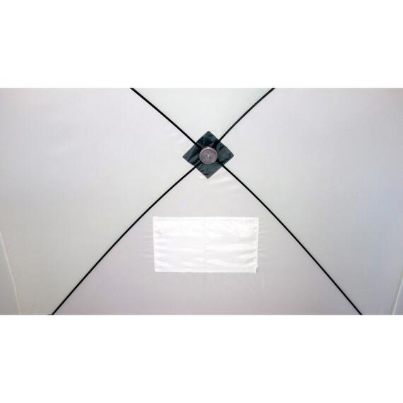 Зимняя палатка ПИНГВИН Mr. Fisher 170 (2-сл) вшитый пол на липучке 170*170 (бело-оранжевый) + чехол, фото , изображение 6