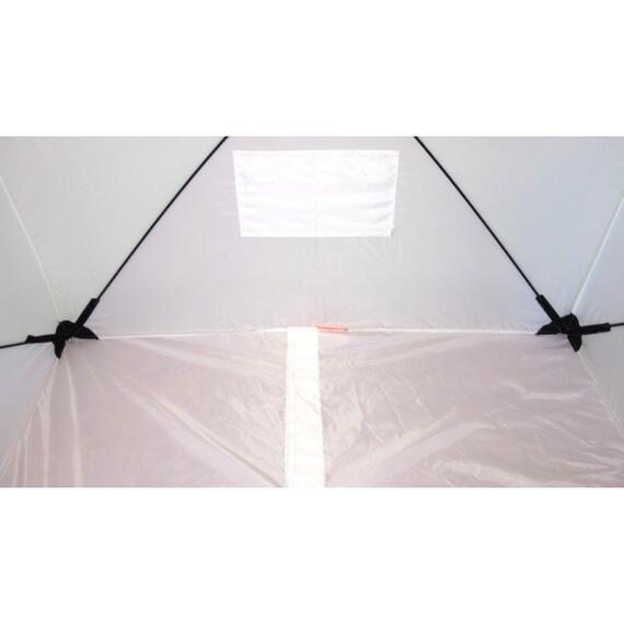 Зимняя палатка ПИНГВИН Mr. Fisher 170 (2-сл) вшитый пол на липучке 170*170 (бело-оранжевый) + чехол, фото , изображение 5