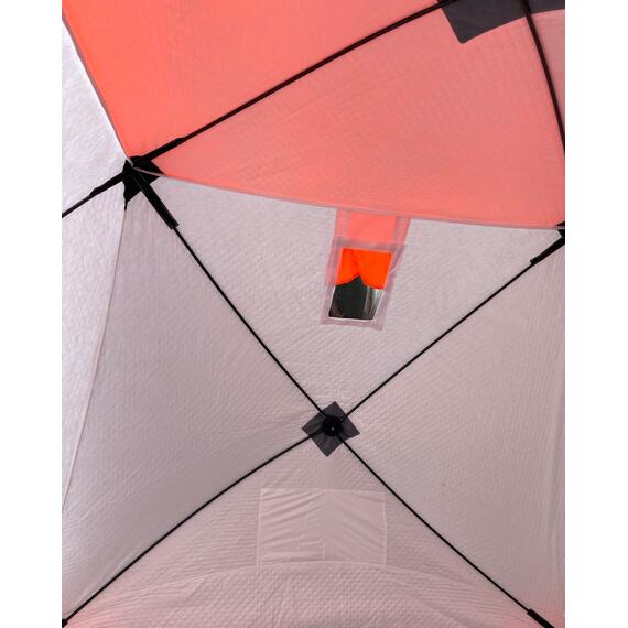 Зимняя палатка Пингвин Mr. Fisher 230 SТ ТЕРМО (3-сл, термостежка) с юбкой 230*230/205 (бело-оранжевый), фото , изображение 3