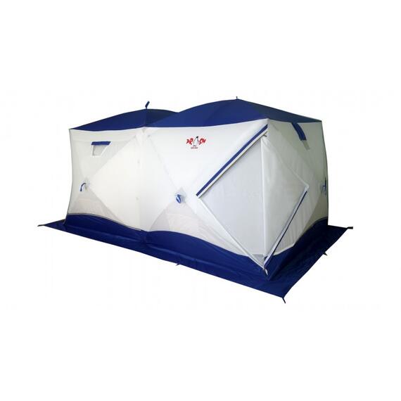 Всесезонная палатка Призма Шелтерс Big Twin (2-сл) 430*215 (бело-синий), фото , изображение 4