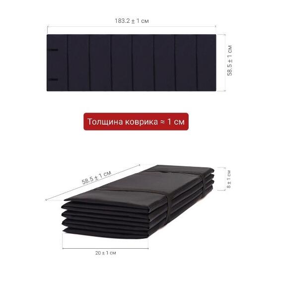 Коврик туристический складной BAY (черный), Расцветка: Чёрный, фото , изображение 3