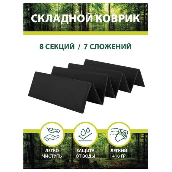 Коврик туристический складной BAY (черный), Расцветка: Чёрный, фото , изображение 4