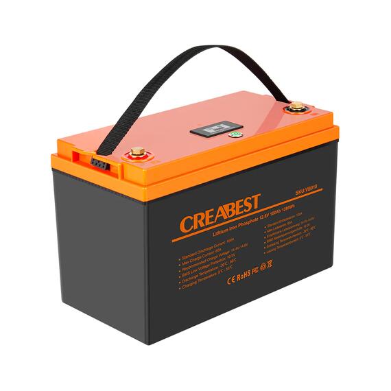 Аккумулятор Creabest LiFePO4 12,8V 100Ah с зарядным устройством на 30 Ah (Германия), фото , изображение 2