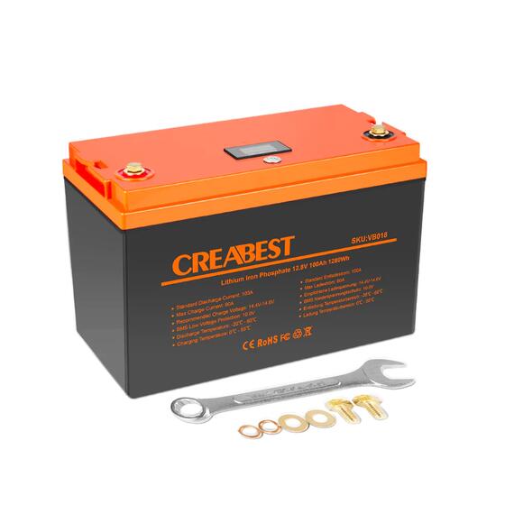 Аккумулятор Creabest LiFePO4 12,8V 100Ah с зарядным устройством на 30 Ah (Германия), фото , изображение 3