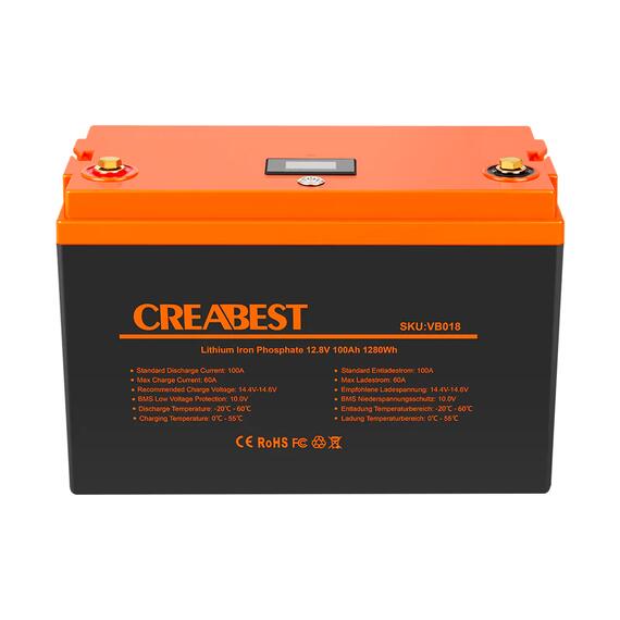 Аккумулятор Creabest LiFePO4 12,8V 100Ah с зарядным устройством на 30 Ah (Германия), фото , изображение 4