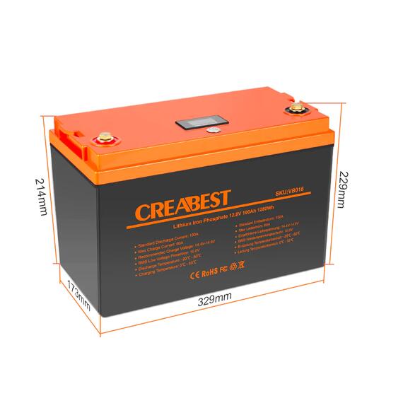 Аккумулятор Creabest LiFePO4 12,8V 100Ah с зарядным устройством на 30 Ah (Германия), фото , изображение 9