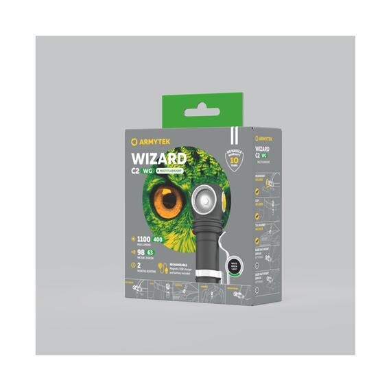 Фонарь Armytek Wizard C2 WG Magnet USB Белый, фото , изображение 6
