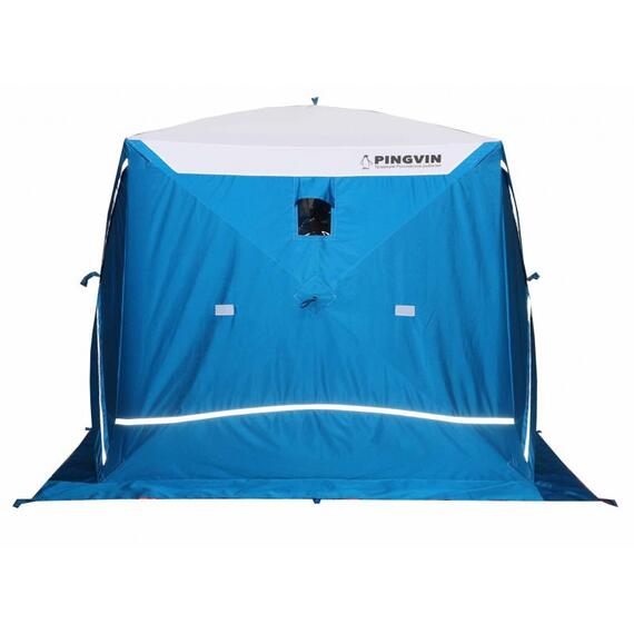 Зимняя палатка Пингвин Призма Премиум Strong (2-сл) 225x215 (бело-синий), фото , изображение 4