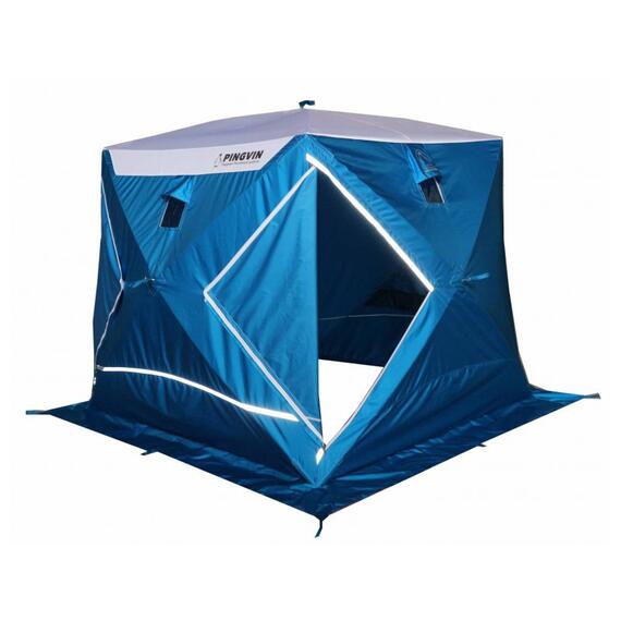 Зимняя палатка Пингвин Призма Премиум Strong (2-сл) 225x215 (бело-синий), фото , изображение 7