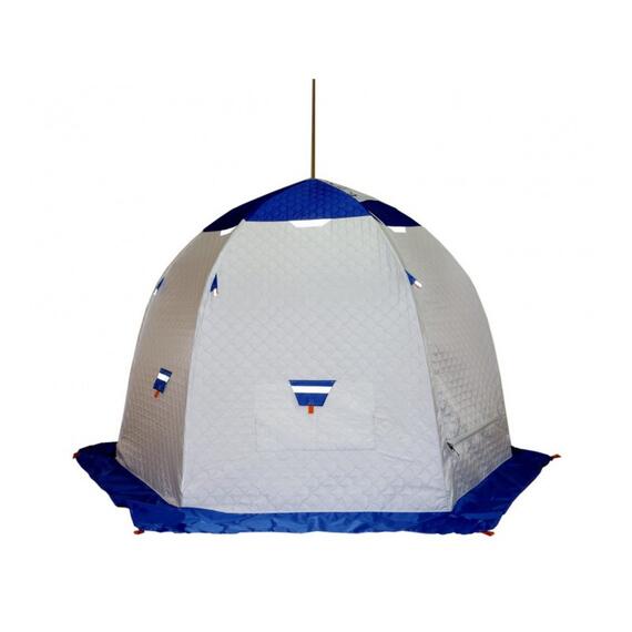 Зимняя палатка Пингвин 2 Термолайт (Бело-синяя), Цвет: белый/синий, Комплектация: палатка, чехол, инструкция, Вместимость (чел): 2, Кол-во граней: 6, фото , изображение 3