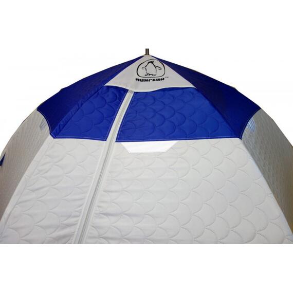 Зимняя палатка Пингвин 2 Термолайт (Бело-синяя), Цвет: белый/синий, Комплектация: палатка, чехол, инструкция, Вместимость (чел): 2, Кол-во граней: 6, фото , изображение 4
