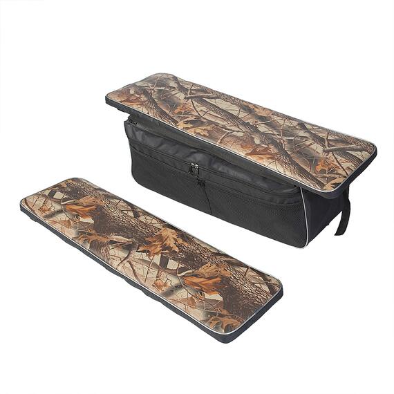 Комплект мягких накладок на сиденье Ковчег Премиум 110 с сумкой камуфляж тёмный лес/чёрный, Расцветка: камуфляж тёмный лес/чёрный, фото , изображение 6