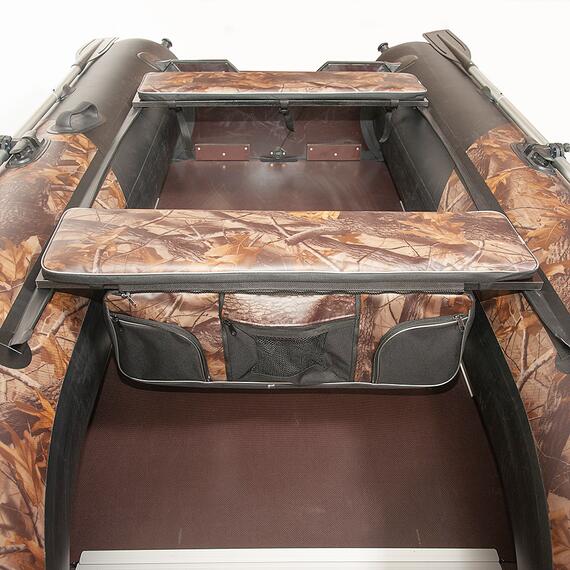 Комплект мягких накладок на сиденье Ковчег Премиум 80 с сумкой камуфляж зелёный/чёрный, Расцветка: камуфляж зелёный/чёрный, фото , изображение 4