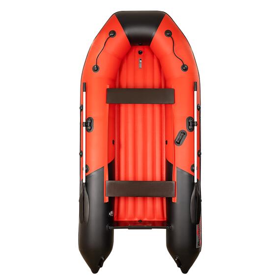 Надувная лодка Таймень NX 3400 НДНД красный-черный, Расцветка: красный-черный, Количество пассажиров: 4+1, фото 