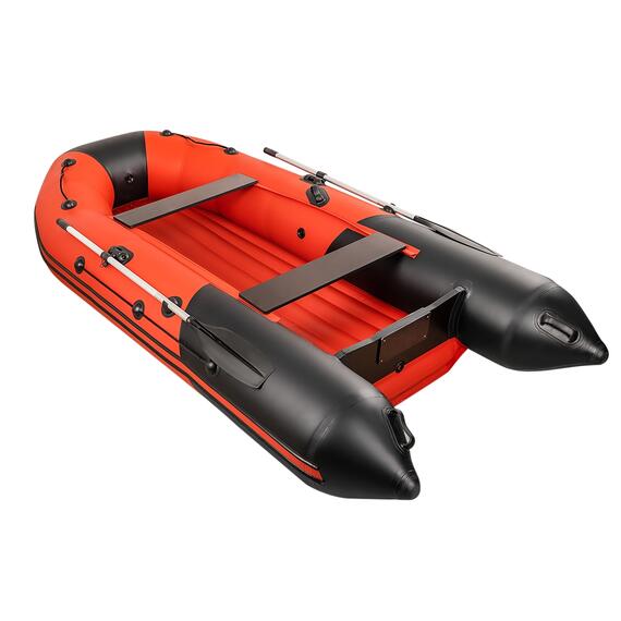 Надувная лодка Таймень NX 3400 НДНД красный-черный, Расцветка: красный-черный, Количество пассажиров: 4+1, фото , изображение 2