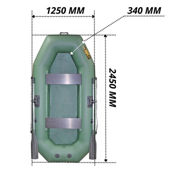Надувная лодка ПВХ Лодки Поволжья S-245, фото , изображение 3