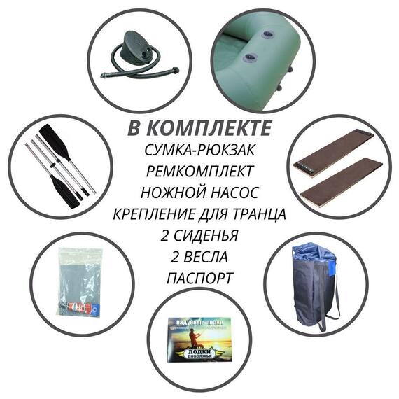 Надувная лодка ПВХ Лодки Поволжья S-245, фото , изображение 6