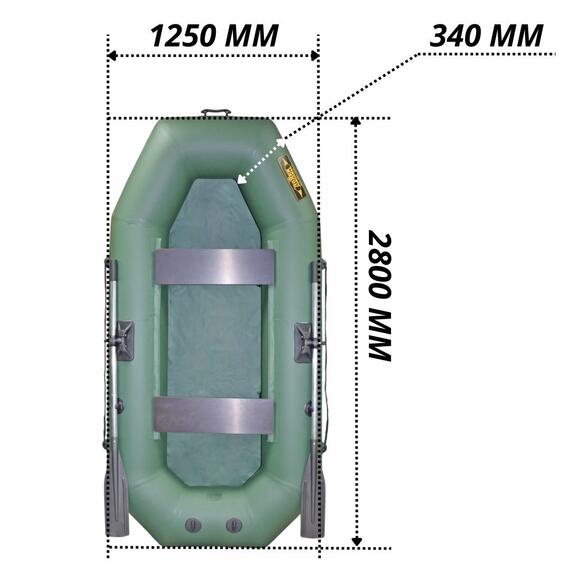 Надувная лодка ПВХ Лодки Поволжья S-280, фото , изображение 4