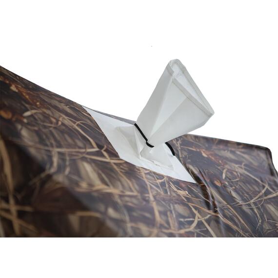 Палатка зимняя СТЭК КУБ 3 Т трехслойная, камуфляж, с выводом под трубу (2.2х2.2х2.05 м), фото , изображение 12