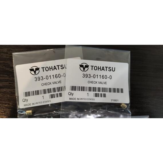 ОБРАТНЫЙ КЛАПАН ДЛЯ МОТОРА TOHATSU (393-01160-0), фото , изображение 2