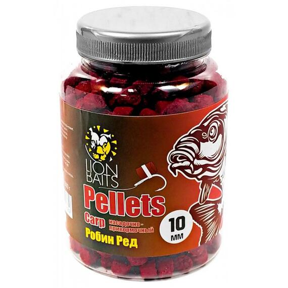 Пеллетс карповый Carp pellets "Робин Ред" (красный) 10мм - 300гр (банка), фото 