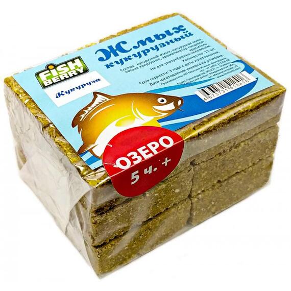 Fishberry Жмых кукурузный Макуха "Кукуруза. Озеро 5 часов+" 12шт, фото 