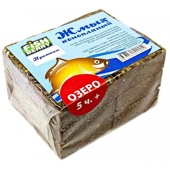 Fishberry Жмых конопляный Макуха "Протеин. Озеро 5 часов+" 12шт, фото 