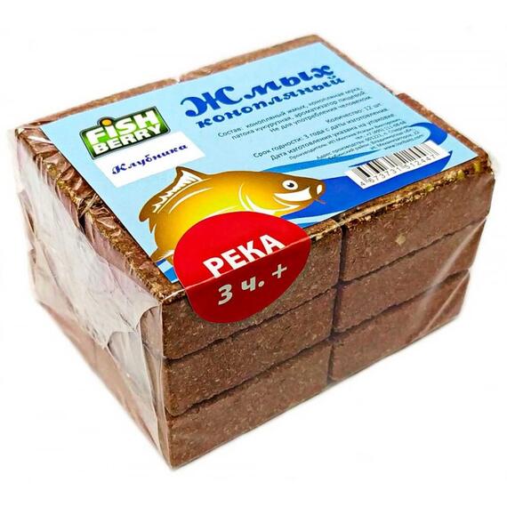 Fishberry Жмых конопляный Макуха "Конопля. Река 3 часа+" 12шт, фото 