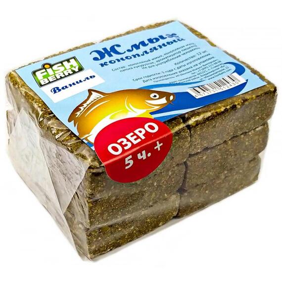 Fishberry Жмых конопляный Макуха "Ваниль. Озеро 5 часов+" 12шт, фото 