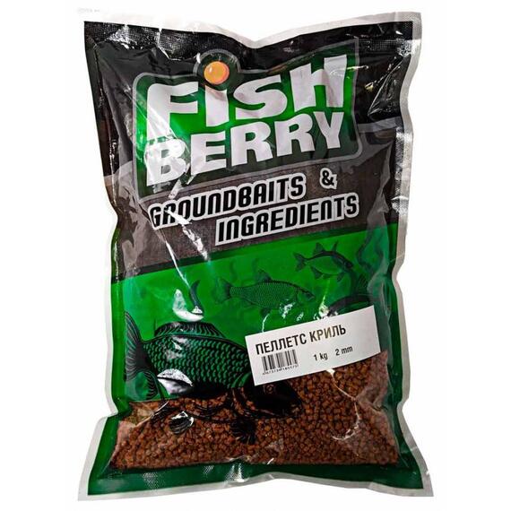 FISHBERRY Пеллетс карповый (криль, цвет - оранж) 2мм - 1 кг, фото 