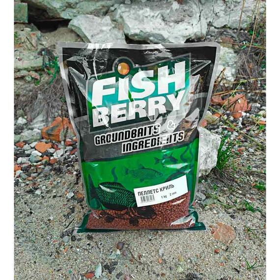 FISHBERRY Пеллетс карповый (криль, цвет - оранж) 2мм - 1 кг, фото , изображение 2