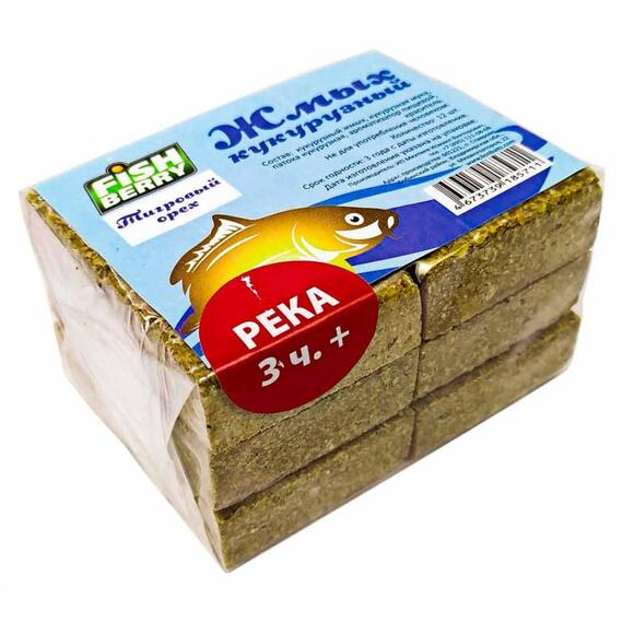 Fishberry Жмых кукурузный Макуха "Тигровый орех. Река 3 часа+" 12шт, фото 