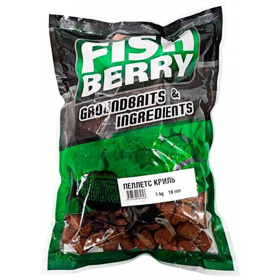 FISHBERRY Пеллетс карповый (криль, цвет - оранж) 16мм - 1 кг, фото 