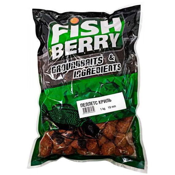 FISHBERRY Пеллетс карповый (криль, цвет - оранж) 18мм - 1 кг, фото 