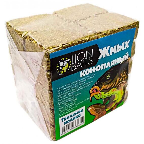 Lion baits Жмых конопляный Макуха "Топленое молоко" 20шт, Вкус: Топленое молоко, фото 
