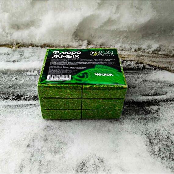 Lion baits Жмых Флюро Макуха "Чеснок" 12шт, фото , изображение 2