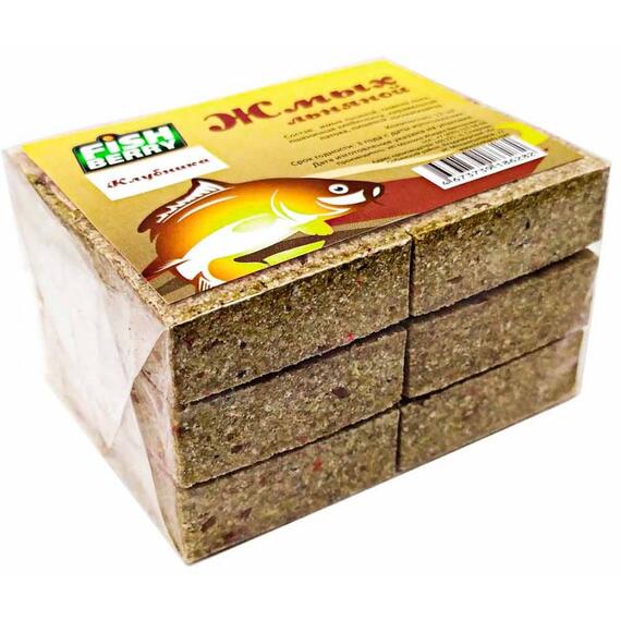 Fishberry Жмых льняной Макуха "Клубника" 12шт, фото 