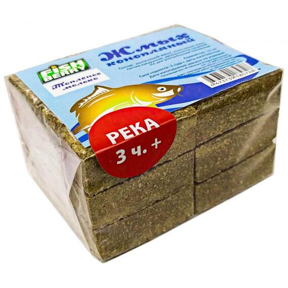 Fishberry Жмых конопляный Макуха "Топленое молоко. Река 3 часа+" 12шт, фото 