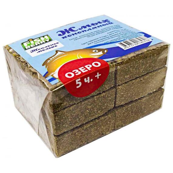 Fishberry Жмых конопляный Макуха "Топленое молоко. Озеро 5 часов+" 12шт, фото 