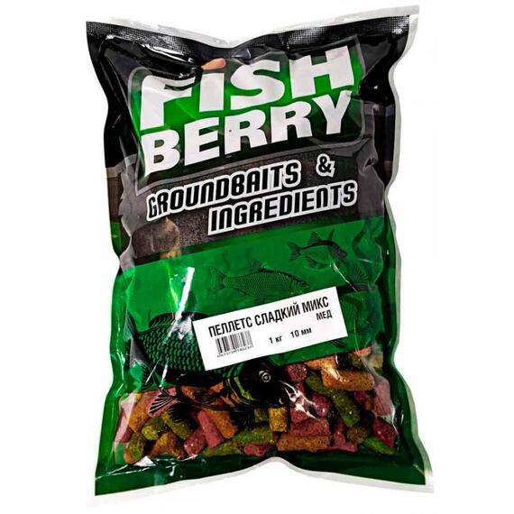 FISHBERRY Пеллетс быстрорастворимый "Сладкий микс" Мед 10мм - 1 кг, фото 
