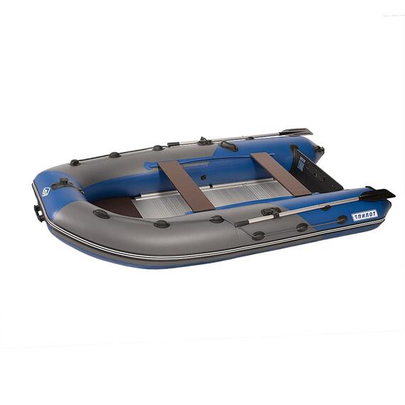 Лодка моторная килевая Пилот 330 AL, Цвет: серый/синий, фото 