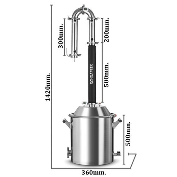 Дистиллятор SCHNAPSER X5-M 50л, фото , изображение 11