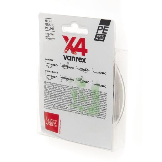 Леска плет. Lucky John Vanrex х4 BRAID Moss Green 125/010, фото , изображение 2