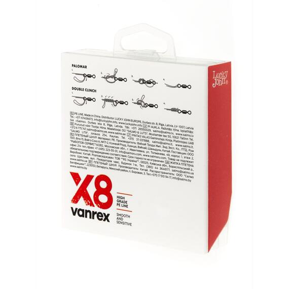 Леска плет. Lucky John Vanrex х8 BRAID Fluo Green 125/012, фото , изображение 2