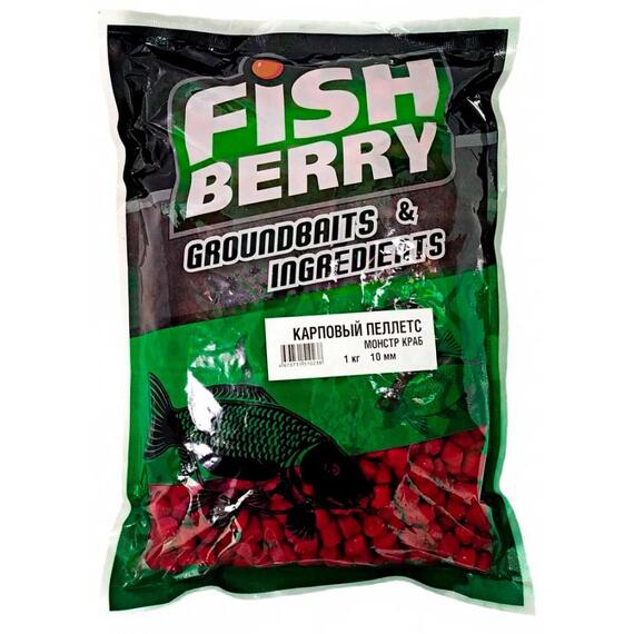 Пеллетс карповый Carp pellets "Монстр краб" (красный) 10мм - 1кг, фото 