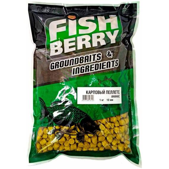 Пеллетс карповый Carp pellets "Ананас" (желтый) 10мм - 1кг, фото 